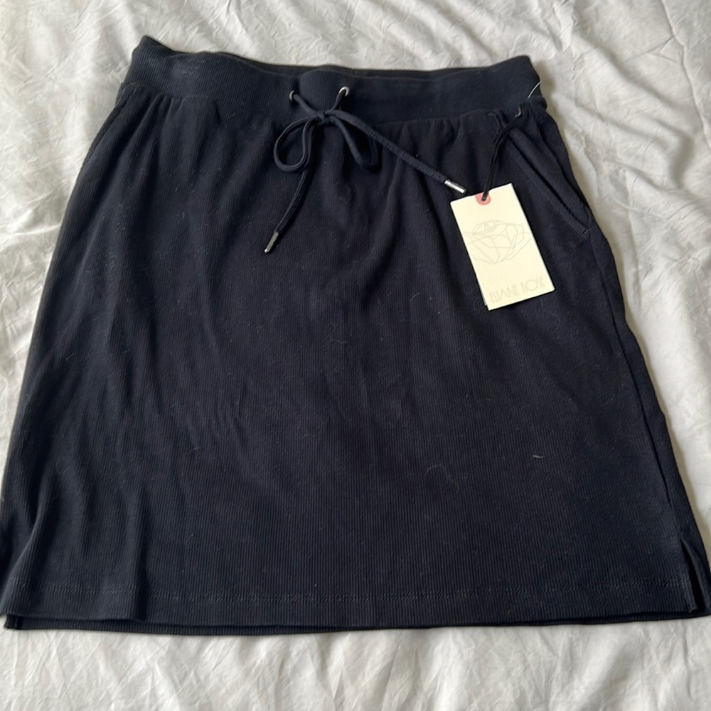 NWT Black Cotton Skirt with Pockets